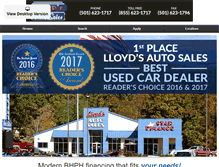 Tablet Screenshot of lloydsautosales.com
